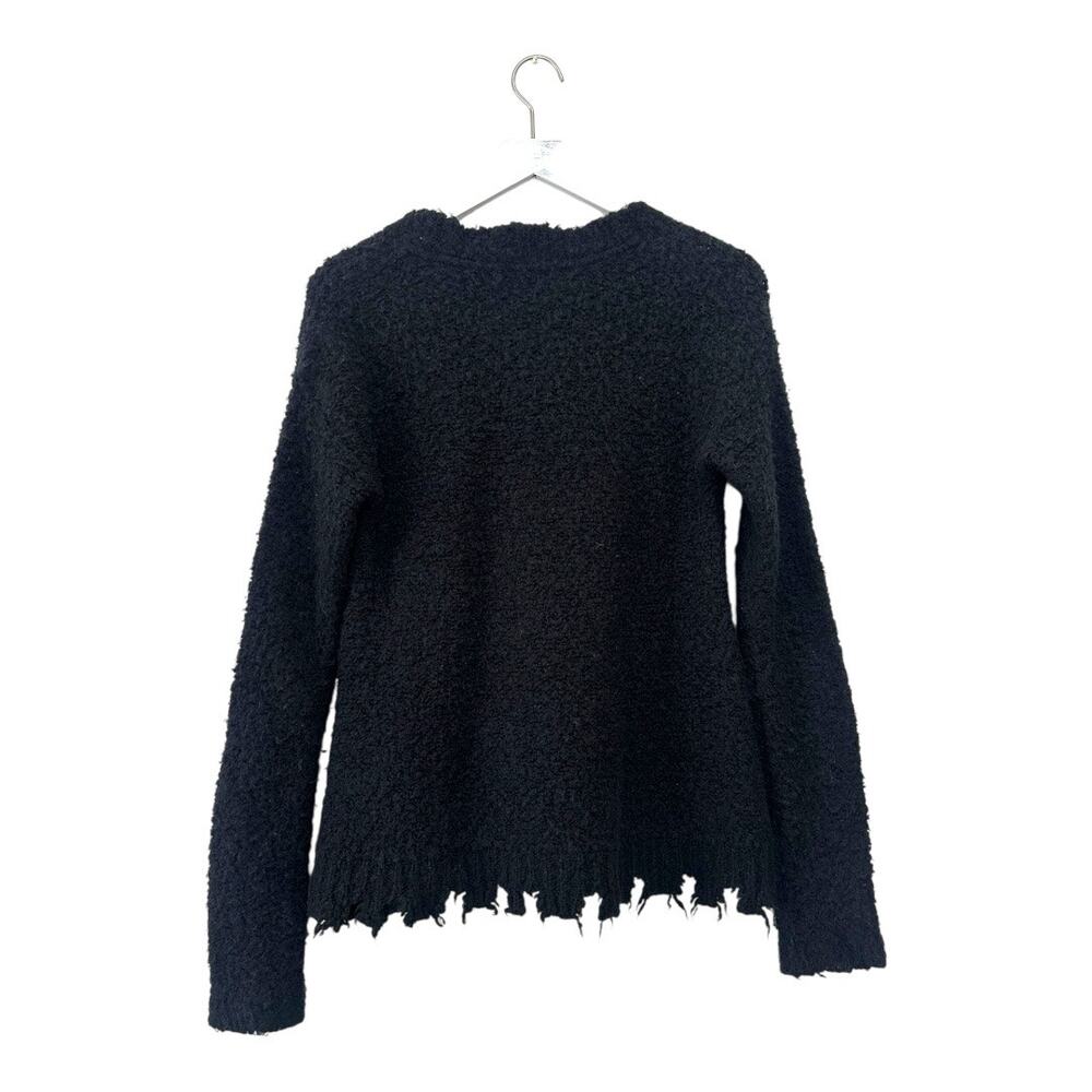 ATM Anthony Thomas Melillo Black Alpaca Blend Bouclé Sweater Size Small